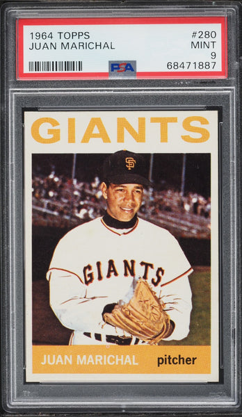 1964 Topps BB Card #280 Juan Marichal San Francisco Giants HOF PSA 9 MINT (MGD2)