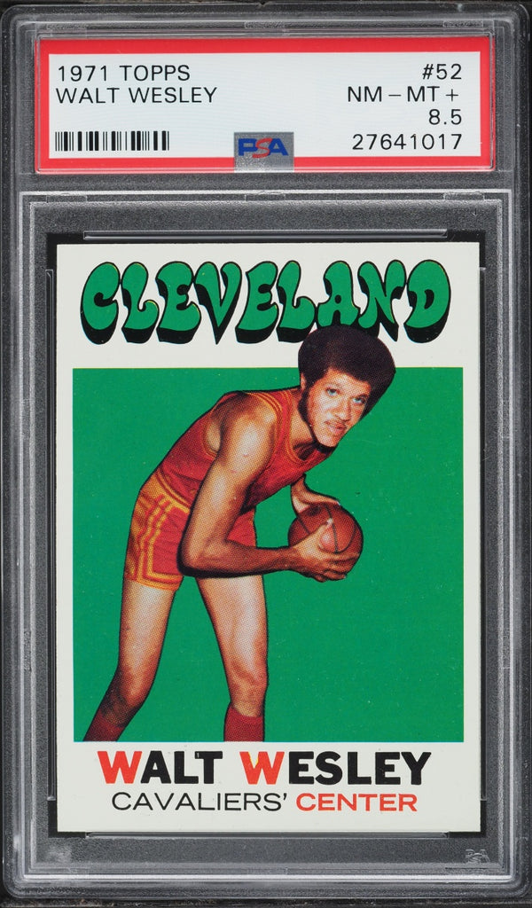 1971 Topps BkB Card # 52 Walt Wesley Cleveland Cavaliers PSA 8.5 NM-MT+ (MGD2)