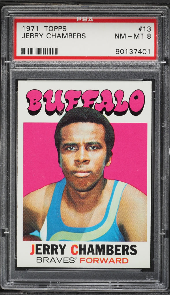1971 Topps BkB Card # 13 Jerry Chambers Buffalo Braves PSA 8 NM-MT (MGD2)
