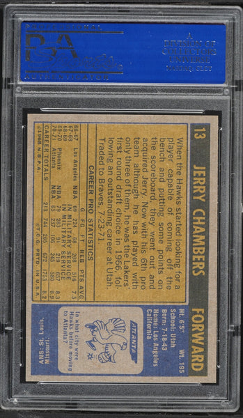 1971 Topps BkB Card # 13 Jerry Chambers Buffalo Braves PSA 8 NM-MT (MGD2)