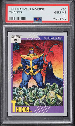 1991 Impel Marvel Universe Card # 85 Thanos PSA 10 GEM MINT (MGD2)