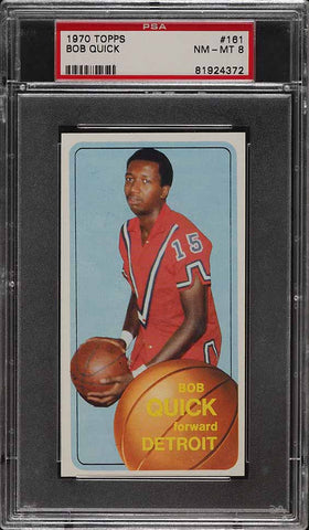 1970 Topps BkB Card #161 Bob Quick Detroit Pistons PSA 8 NM-MT (MGD2)