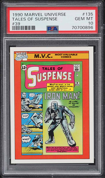 1990 Impel Marvel Universe Card #135 Tales Of Suspense #39 IRON MAN PSA 10 (MGD2)