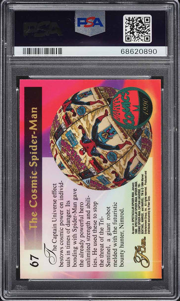 1994 Flair Marvel Universe Card # 67 Cosmic Spider-Man PSA 10 GEM MINT (MGD2)