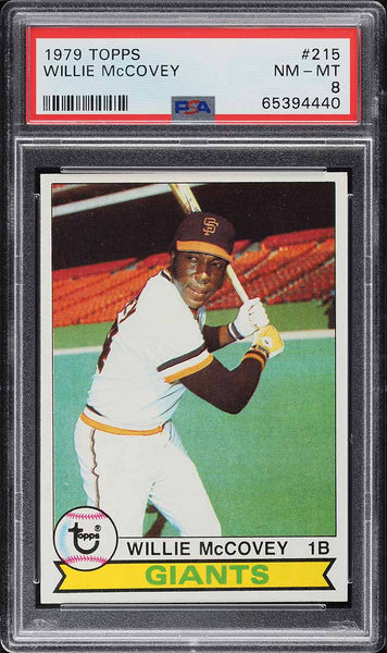 1979 Topps BB Card #215 Willie McCovey San Francisco Giants HOF PSA 8 NM-MT (MGD2)