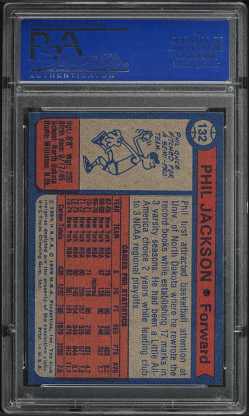 1974 Topps BkB Card #132 Phil Jackson New York Knicks HOF PSA 8 NM-MT (MGD2)