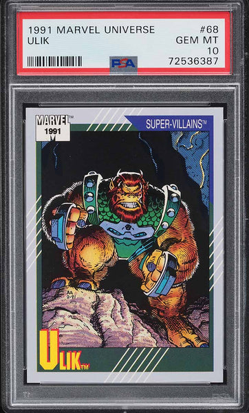 1991 Impel Marvel Universe Card # 68 Ulik PSA 10 GEM MINT (MGD2)