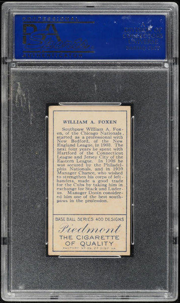 1911 T205 Gold Border Piedmont WILLIAM FOXEN Chicago Cubs PSA 4 VGEX (MGD2)