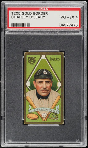 1911 T205 Gold Border Hassan CHARLEY O'LEARY Detroit Tigers PSA 4 VGEX (MGD2)