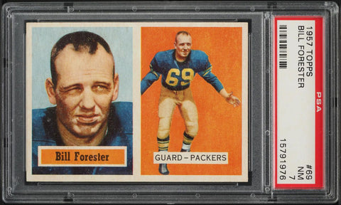 1957 Topps FB Card # 69 Bill Forester PSA 7 NRMT (MGD2)