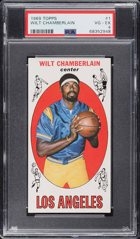 1969 Topps BkB Card # 1 Wilt Chamberlain LA Lakers HOF PSA 4 VGEX PWCC-E (MGD2)