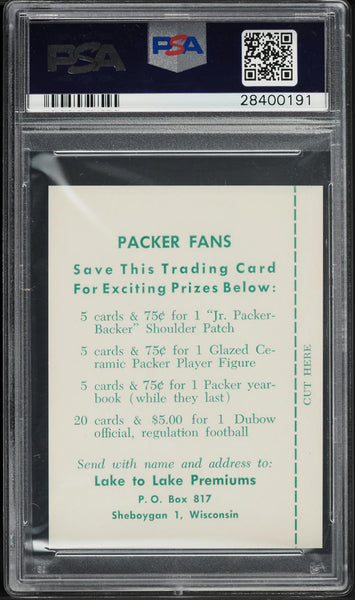 1961 Lake to Lake Packers FB Card # 13 Jim Taylor HOF PSA 9 MINT (MGD2)