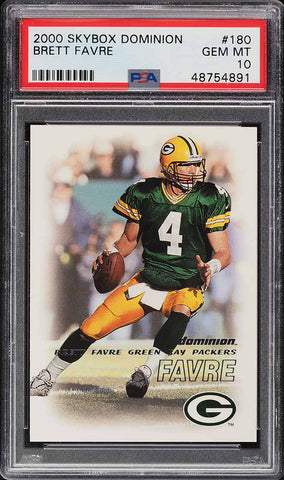 2000 Skybox Dominion FB Card #180 Brett Favre HOF PSA 10 GEM MINT (MGD2)