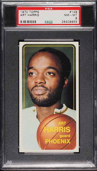 1970 Topps BkB Card #149 Art Harris Phoenix Suns PSA 8 NM-MT (MGD2)