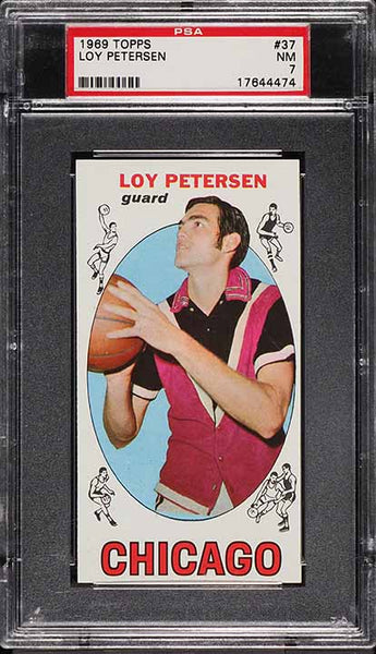 1969 Topps BkB Card # 37 Loy Petersen Chicago Bulls PSA 7 NRMT (MGD2)