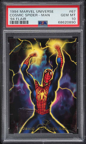 1994 Flair Marvel Universe Card # 67 Cosmic Spider-Man PSA 10 GEM MINT (MGD2)