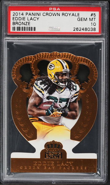 2014 Crown Royale FB Card # 5 Eddie Lacy Green Bay Packers BRONZE PSA 10 (MGD2)