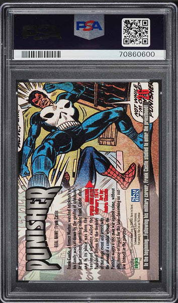 1993 Marvel Masterpieces Card # 26 Punisher PSA 10 GEM MINT (MGD2)