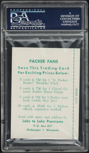 1961 Lake to Lake Packers FB Card # 10 Paul Hornung HOF PSA 9 MINT (MGD2)