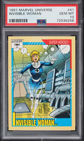 1991 Impel Marvel Universe Card # 41 Invisible Woman PSA 10 GEM MINT (MGD2)