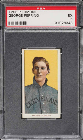 1909-11 T206 George Perring Cleveland, PIEDMONT 350/25 PSA 5 EX (MGD2)