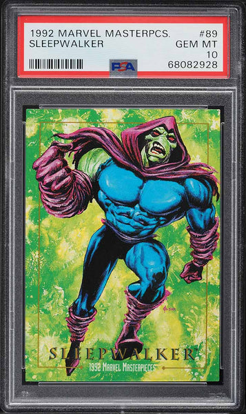 1992 Marvel Masterpieces Card # 89 Sleepwalker PSA 10 GEM MINT (MGD2)