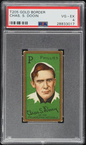 1911 T205 Gold Border Piedmont RED DOOIN Philadelphia Phillies PSA VG-EX 4 (MGD2)