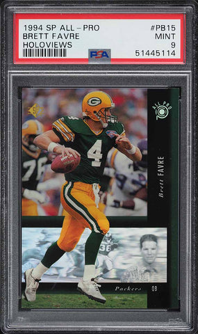 1994 SP ALL-PRO FB Card #PB15 Brett Favre Green Bay Packers HOF PSA 9 MINT (MGD2)