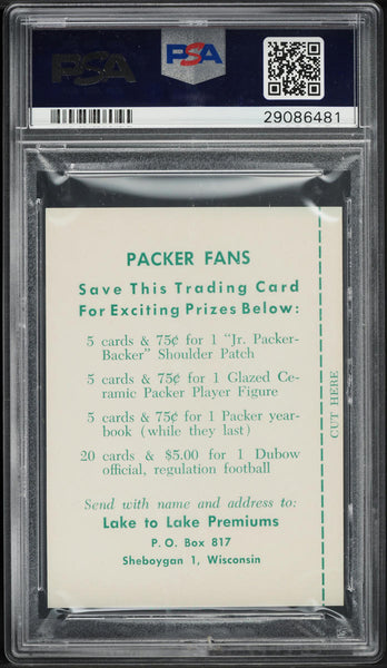 1961 Lake to Lake Packers FB Card # 31 Dan Currie HOF PSA 9 MINT (MGD2)