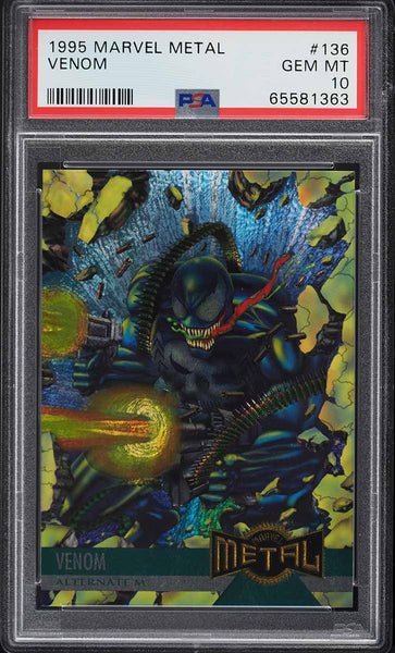 1995 Marvel Metal Card #136 Venom PSA 10 GEM MINT (MGD2)