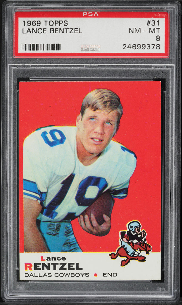 1969 Topps Lance Rentzel 31 Dallas Cowboys Football