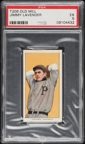 1909-11 T206 Jimmy Lavender Providence, OLD MILL PSA 5 EX (MGD2)