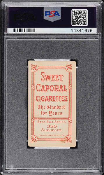 1909-11 T206 Fred Tenney New York, SWEET CAPORAL 350/25 PSA 4.5 VGEX+ (MGD2)