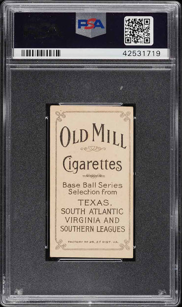 1909-11 T206 Sid Smith ATLANTA, SOUTHERN LEAGUER, OLD MILL PSA 5 EX (MGD2)