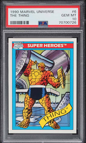 1990 Impel Marvel Universe Card # 6 The Thing PSA 10 GEM MINT (MGD2)