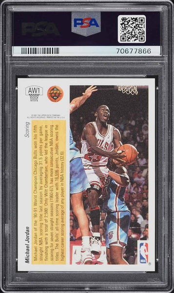 1991 Upper Deck BkB Award Winner Holograms Card #AW1 Michael Jordan PSA 8 NM-MT (MGD2)