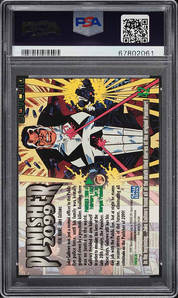 1993 Marvel Masterpieces Card # 42 Punisher 2099 PSA 10 GEM MINT (MGD2)