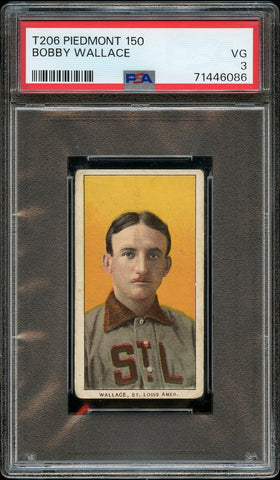 1909-11 T206 Bobby Wallace St. Louis Browns HOF PIEDMONT 150/25 PSA VG 3 (MGD2)