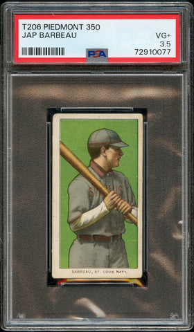 1909-11 T206 Jap Barbeau ST. LOUIS, PIEDMONT 350/25 PSA VG+ 3.5 (MGD2)