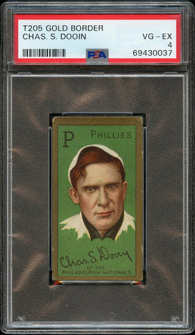 1911 T205 Gold Border Piedmont RED DOOIN Philadelphia Phillies PSA VG-EX 4 (MGD2)