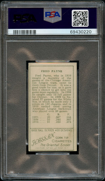 1911 T205 Gold Border Hassan FRED PAYNE Chicago White Sox PSA VG-EX 4 (MGD2)