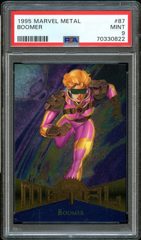 1995 Marvel Metal Card # 87 Boomer PSA MINT 9 (MGD2)