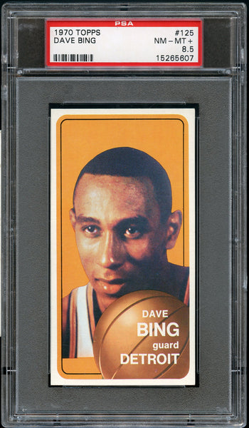 1970 Topps BkB Card #125 Dave Bing Detroit Pistons HOF PSA NM-MT+ 8.5 (MGD2)