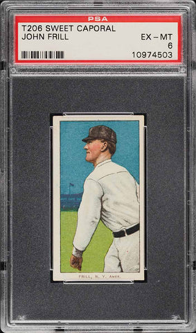 1909-11 T206 John Frill New York, SWEET CAPORAL 350-460/30 PSA 6 EXMT (MGD2)