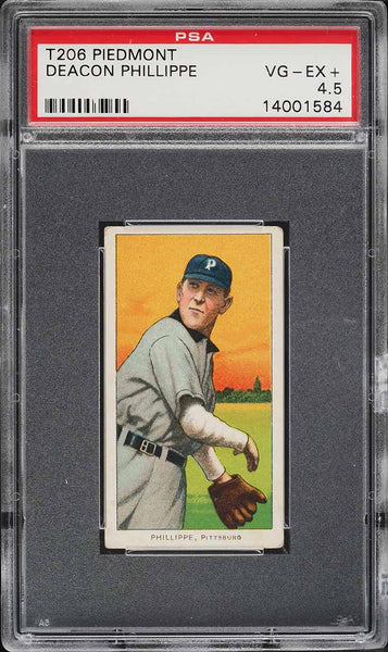 1909-11 T206 Deacon Phillippe Pittsburgh, PIEDMONT 350/25 PSA 4.5 VGEX+ (MGD2)