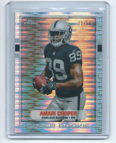 2015 Topps Chrome Football "1989 TOPPS SUPER ROOKIE" RETRO PULSAR REFRACTOR SET Cards