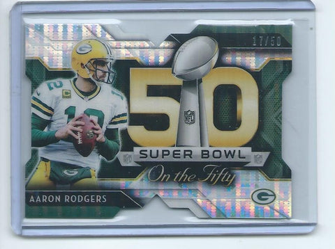 2015 Topps Chrome Football "SUPERBOWL 50 ON THE FIFTY" DIE-CUT PULSAR REFRACTOR SET Cards