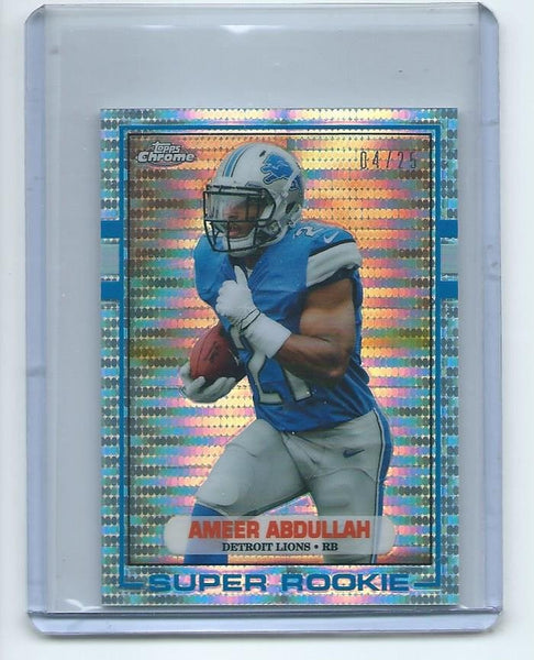 2015 Topps Chrome MINI Football "1989 TOPPS SUPER ROOKIE" RETRO PULSAR REFRACTOR SET Cards