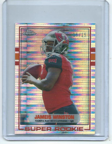 2015 Topps Chrome MINI Football "1989 TOPPS SUPER ROOKIE" RETRO PULSAR REFRACTOR SET Cards