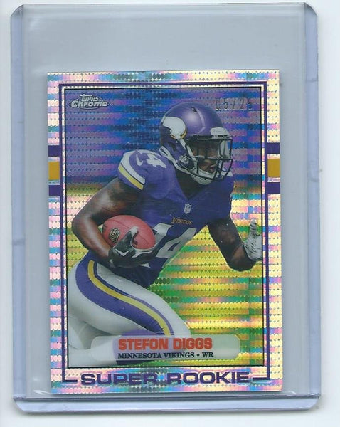 2015 Topps Chrome MINI Football "1989 TOPPS SUPER ROOKIE" RETRO PULSAR REFRACTOR SET Cards